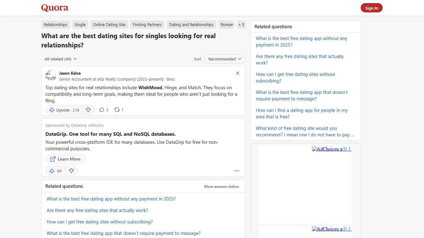 What are the best dating sites for singles looking for real relationships? - Quora